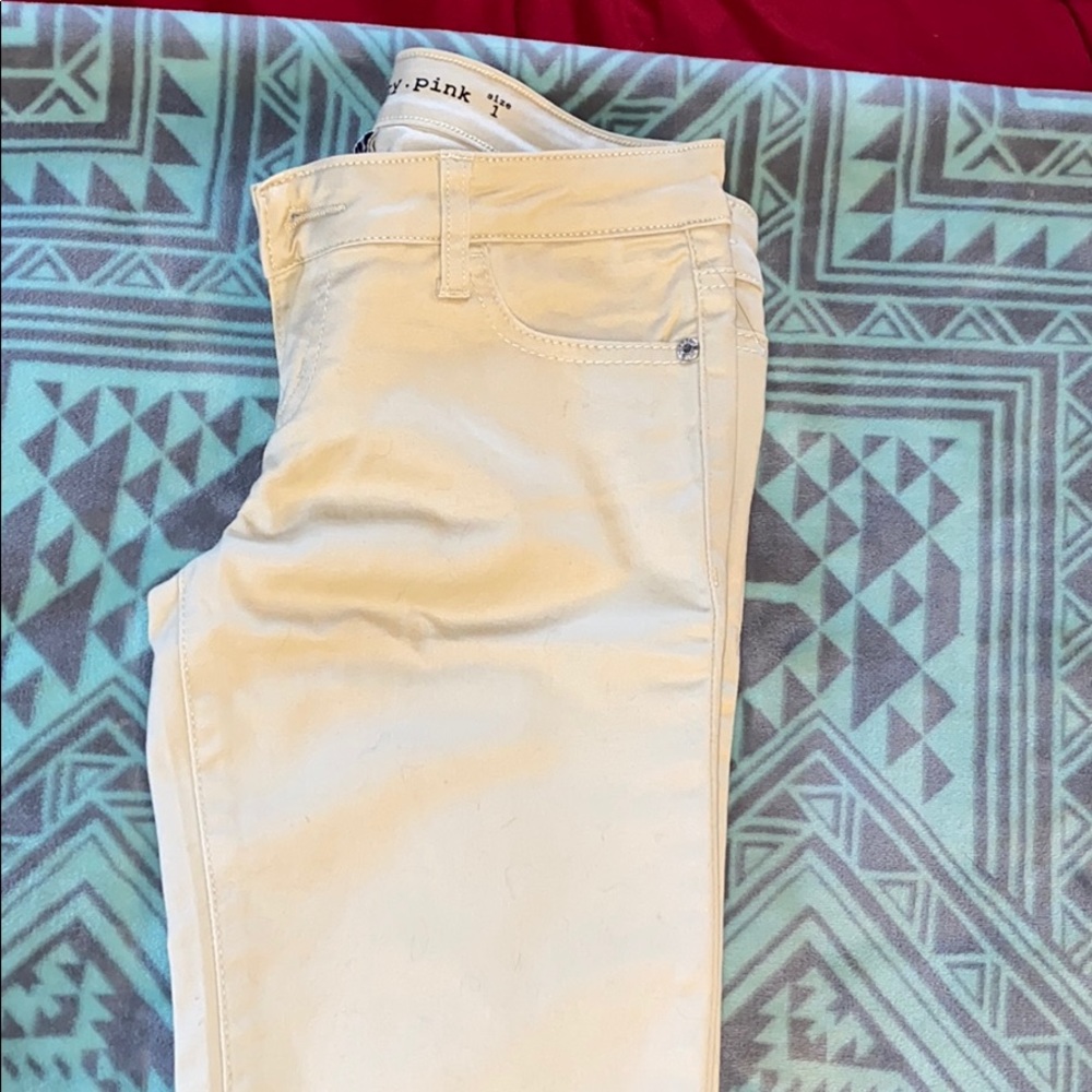Light yellow/beige skinny jeans